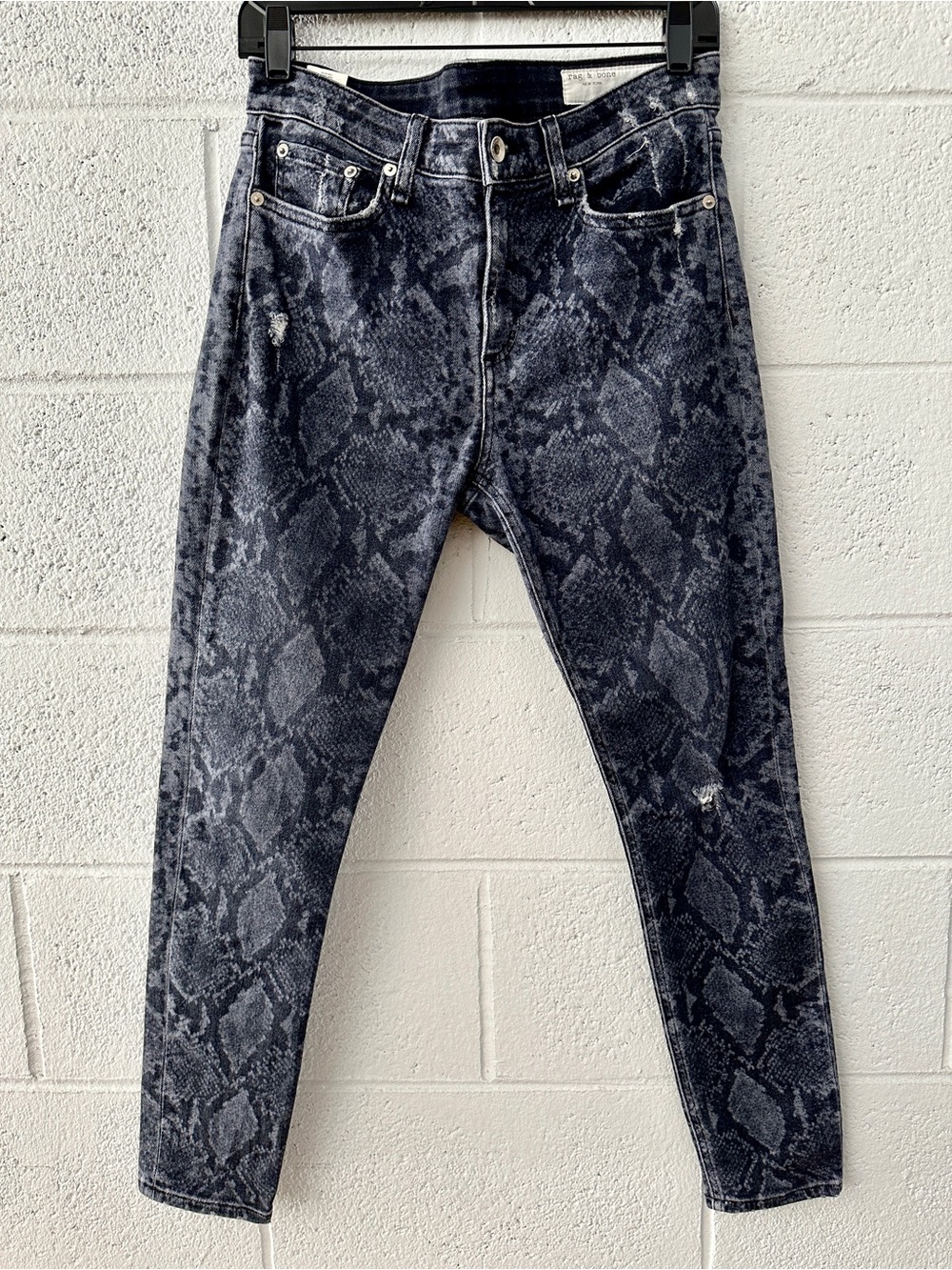 rag & bone Black Washed Denim Jeans